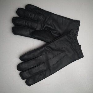 3M Thinsulate Men's Size 11 Black Faux Leather 100% Wool Lined Gloves